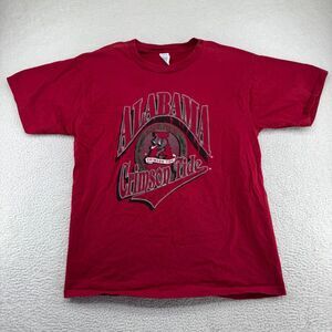 Vintage Logo 7 Alabama Crimson Tide Shirt Mens XL Red Single Stitch USA Made *